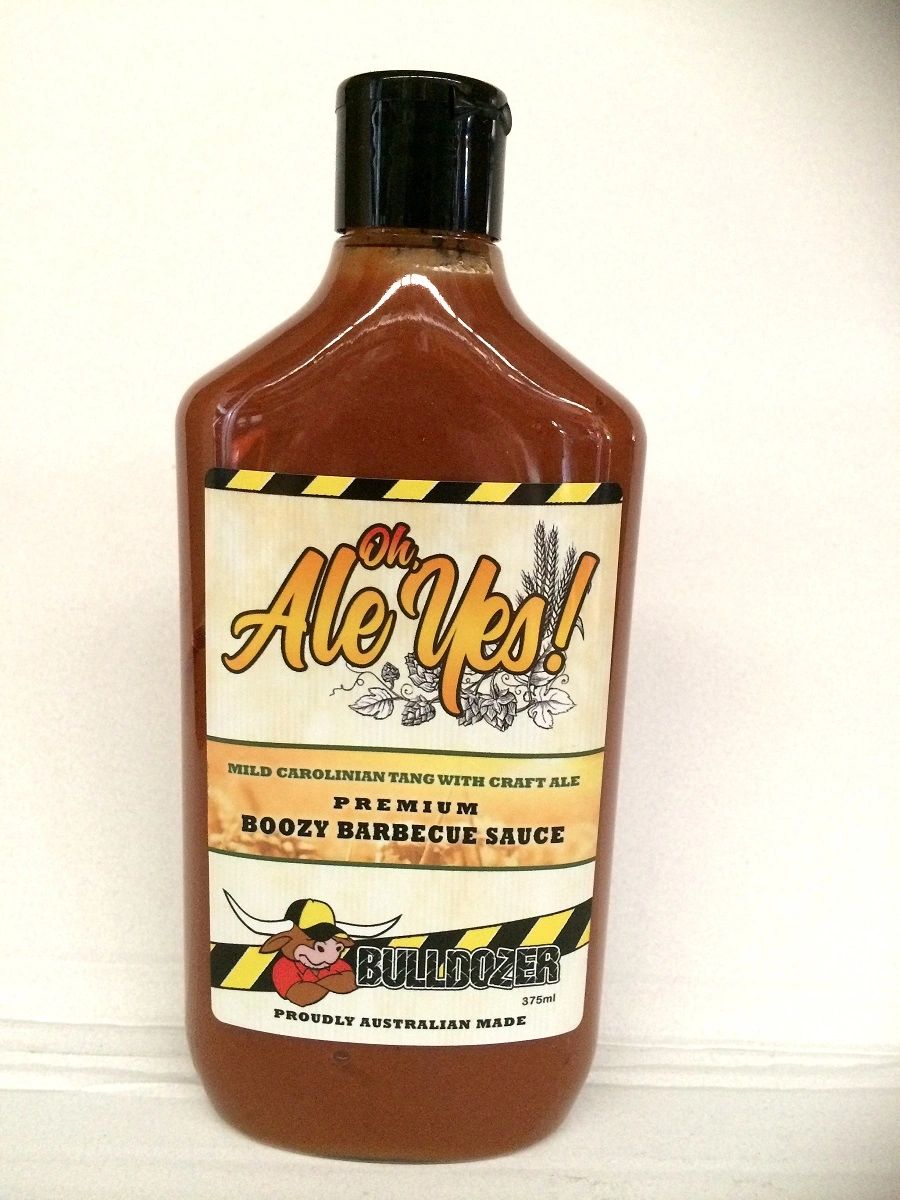 BULLDOZER BOOZY PALE ALE BBQ SAUCE 375ml. 99 Aus ingredients!